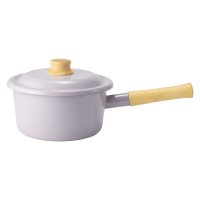 FUJIHORO/富士ホーロー 片手鍋 ソースパン コットンプラス 18cm IH ガス対応 COTTON PLUS SAUCE PAN 18CM ホワイト CTP－18S【返品/508398463