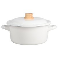 FUJIHORO/富士ホーロー 両手鍋 キャセロール コットンプラス 20cm IH ガス対応 COTTON PLUS DOUBLE HANDED POT CTP－20W【返品不/508398464