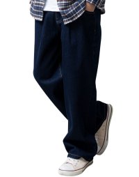  GENELESS/ジェネレス GENELESS ワイドパンツ デニム メンズ ボトム ジーパン バルーンパンツ ウエストゴム ゆったり デニムパンツ ワイド ブルー 無地 お洒落/508398492