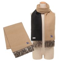 BURBERRY/バーバリー BURBERRY マフラー カシミア ベージュ ブラック レディース BURBERRY 8077827 A1189/508398805