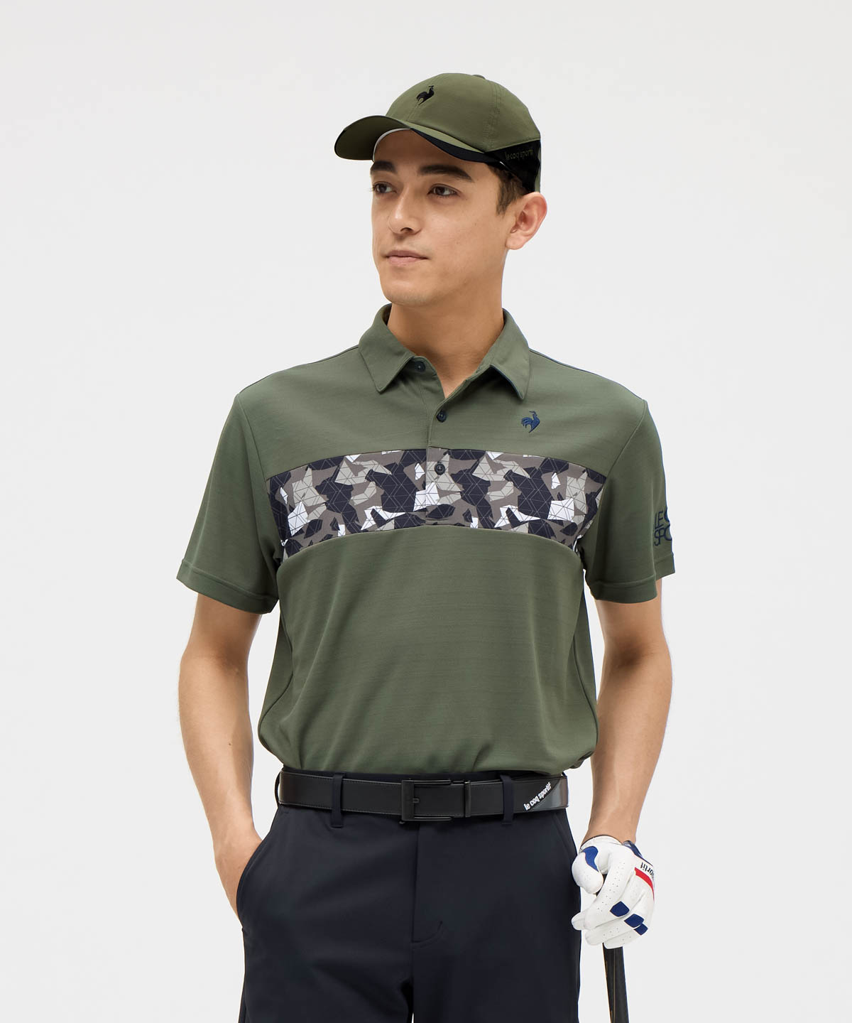 ルコックスポルティフ ゴルフ le coq sportif golf 切替プリント