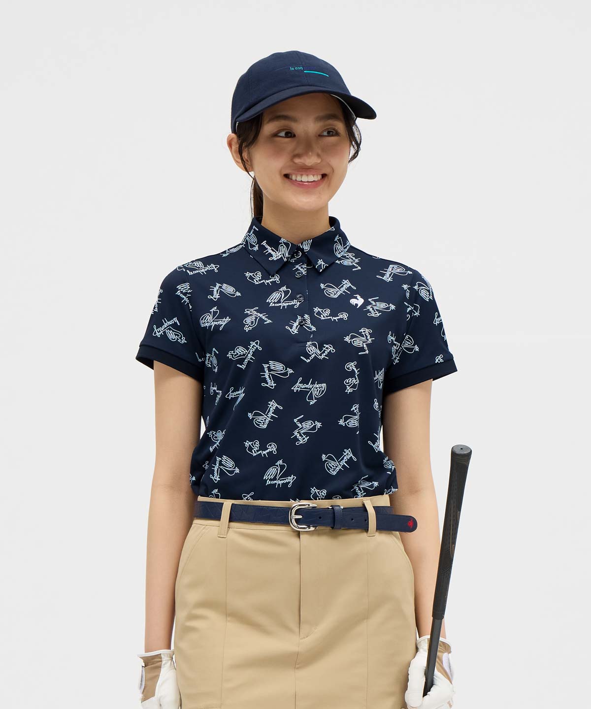 ルコックスポルティフ ゴルフ le coq sportif golf 総柄半袖