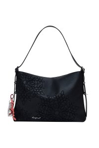 Desigual/デシグアル Desigual 刺繍入りミディアムサイズのレザー風バッグ/508399332