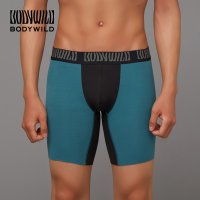 BODY WILD/ボディワイルド BODY WILD 【裾きりっぱなし】ロングボクサーパンツ（前とじ） 【返品不可商品】 （ボトルグリーン）/508034092