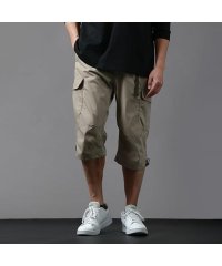 MARUKAWA/エムアールユー MRU カーゴパンツ 7分丈 接触冷感 クール 無地 ハーフパンツ クロップドパンツ ショートパンツ 七分/508265078