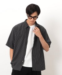 COMME CA ISM MENS/ストライププリント ショートポイントカラー 半袖シャツ/508368616