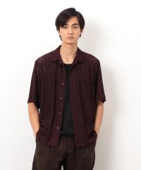 COMME CA ISM MENS/透かし柄レース オープンシャツ/508368627