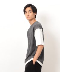 COMME CA ISM MENS/ケーブル柄 ベスト フェイクレイヤード Ｔシャツ/508382383