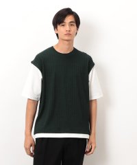 COMME CA ISM MENS/ケーブル柄 ベスト フェイクレイヤード Ｔシャツ/508382383