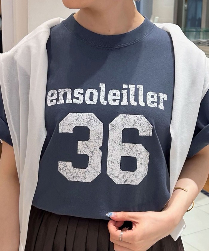 tシャツ ナンバリングエンブロイダリーT レディース Ungrid tシャツ 「UNISEX/ユニセックス」エンブロイダリー