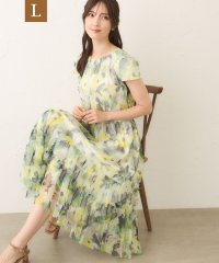 TO BE CHIC(L SIZE)/【L】ぼかしフラワー ティアードドレス/508391861