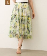 TO BE CHIC(L SIZE)/【L】ぼかしフラワー ティアードスカート/508391868