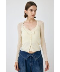 moussy/SHEER RIB カーディガン/508396770