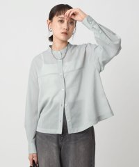 green label relaxing/ソモウライク シアー バンドカラー シャツ/508399632