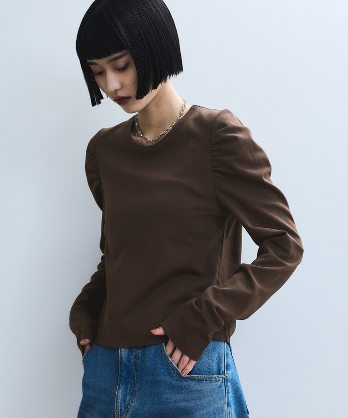 ADAM ET ROPE' ペプラムカットソー 半袖Tシャツ　異素材 ADAM ET ROPE' ペプラムカットソー 半袖Tシャツ 異素材 - メルカリ