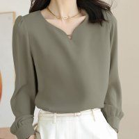 Private Beach/プライベートビーチ privatebeach キーネックプルオーバーシャツブラウス/508399975