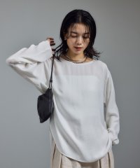 サロン　アダム　エ　ロペ/【WEB限定】アセテートツイルロングスリーブTブラウス/508400831