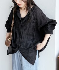 reca/レカ reca クリンクル加工フード付きシアーシャツ(p247505)/508401044