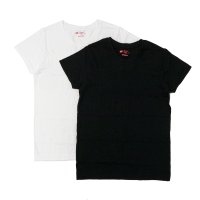 Hanes/ヘインズ Hanes Tシャツ レディース 半袖 ティーシャツ シンプル クルーネック 半そで コットン 無地 白T 黒T 2枚組 丸首 ウィメンズ Japan/508401063