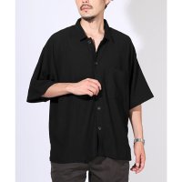 LUXSTYLE/ラグスタイル LUXSTYLE 楊柳半袖シャツ/楊柳 メンズシャツ 涼しい レギュラーカラー 襟付き ボタン 胸ポケット 羽織り カジュアルシャツ ストレッチ/508401140