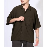 LUXSTYLE/ラグスタイル LUXSTYLE 楊柳半袖シャツ/楊柳 メンズシャツ 涼しい レギュラーカラー 襟付き ボタン 胸ポケット 羽織り カジュアルシャツ ストレッチ/508401140