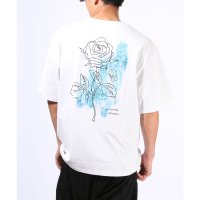 LUXSTYLE/ラグスタイル LUXSTYLE フラワーバックプリントTシャツ/半袖Tシャツ トップス カットソー オーバーサイズ 大きいサイズ ビッグシルエット ゆったり バ/508401141
