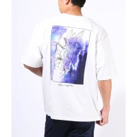 LUXSTYLE/ラグスタイル LUXSTYLE フラワーバックプリントTシャツ/半袖Tシャツ トップス カットソー オーバーサイズ 大きいサイズ ビッグシルエット ゆったり バ/508401141