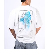 LUXSTYLE/ラグスタイル LUXSTYLE フラワーバックプリントTシャツ/半袖Tシャツ トップス カットソー オーバーサイズ 大きいサイズ ビッグシルエット ゆったり バ/508401141