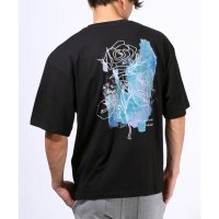 LUXSTYLE/ラグスタイル LUXSTYLE フラワーバックプリントTシャツ/半袖Tシャツ トップス カットソー オーバーサイズ 大きいサイズ ビッグシルエット ゆったり バ/508401141