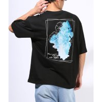 LUXSTYLE/ラグスタイル LUXSTYLE フラワーバックプリントTシャツ/半袖Tシャツ トップス カットソー オーバーサイズ 大きいサイズ ビッグシルエット ゆったり バ/508401141