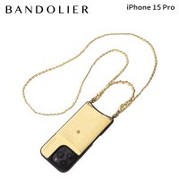 BANDOLIER/BANDOLIER バンドリヤー スマホショルダー スマホケース iPhone15 Pro アイフォン リリー クロコ メンズ レディース イエロー 14LIL/508401185