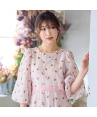 Rose Tiara(L SIZE)/【美シルエット】つぼみ刺繍ワンピース/508401502