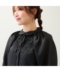 Rose Tiara(L SIZE)/【手洗いOK】襟付きフラワーモチーフブラウス/508401508
