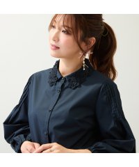 Rose Tiara(L SIZE)/【2way】【接触冷感/UVカット/イージーケア/手洗いOK】レース襟ブラウス/508401509