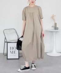 atONE/アットワン atONE 半袖バルーンロングワンピース/508401705