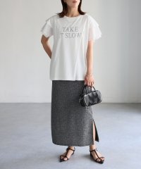 Riberry/リベリー Riberry 袖メッシュ切替デザインロゴTシャツ/508401998