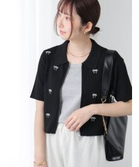 Te chichi TERRASSE/テチチ テラス Te chichi TERRASSE リボン刺繍ダブルジップカーディガン/508402124