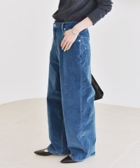 quaranciel/quaranciel:〈洗濯機可能〉コットン ベロア インディゴ ワイド パンツ/508402170
