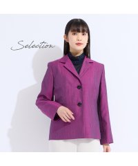 Liliane Burty/【11～17号】米沢織シルクサッカーチェックジャケット/508402287