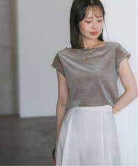 NOBLE/《追加》シアーベロアキャップスリーブTee/508402308
