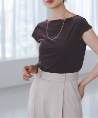 NOBLE/《追加》シアーベロアキャップスリーブTee/508402308