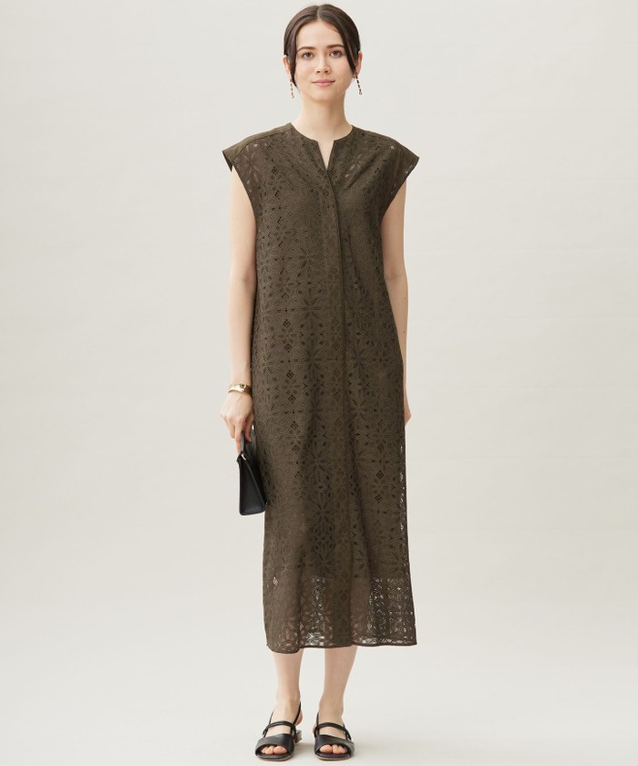   フローラルレース ワンピース DRESS 洗える】フラワータイルレース ワンピース(508402333) | 自由区