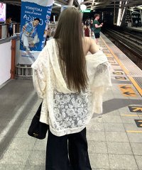 me Jane/ミージェーン me Jane 総レースフロントZIPフード付カーデ/508402840