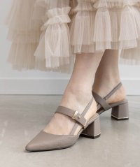 RANDA/ランダ RANDA ゴールドパーツバックストラップパンプス/507886354