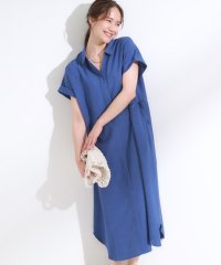SHOO・LA・RUE　DRESKIP/シューラルー／ドレスキップ SHOO・LA・RUE/DRESKIP 【S－LL】お顔周りすっきり 麻調スキッパーシャツワンピース/508181724