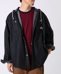 GLOSTER/【GEVACO】デニムフーディーシャツ フード付きデニムシャツ/508392538