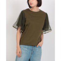 EGLANTINE/エグランティーヌ EGLANTINE 袖チュールレイヤードカットソー/508399266