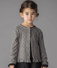 BeBe Petits Pois Vert/ヘリンボーンラメニットカーディガン(95~150cm)/508399665