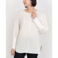 M‘S STYLE/エムズスタイル M'S STYLE 異素材切替ヘンリーネックプルオーバー/508402611
