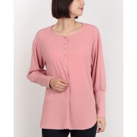 M‘S STYLE/エムズスタイル M'S STYLE 異素材切替ヘンリーネックプルオーバー/508402611